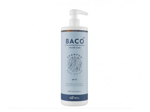 KAARAL BACO POST COLOR profesionalus spalvą saugantis šampūnas su keratinu, hidrolizuotu šilku, be sulfatų, be parabenų, 1000 ml
